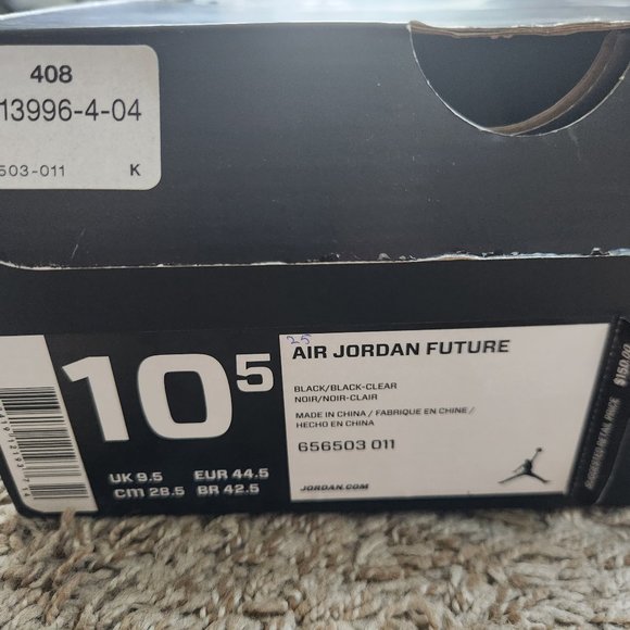 Nike Air Jordan Future 11 XI Black Ice Reflective 3M | Sz 10.5 | 656503-011 2014 - Picture 12 of 13